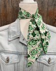 Green Western Skinny Mini Wild Rag Scarf / Cowgirl Necktie  