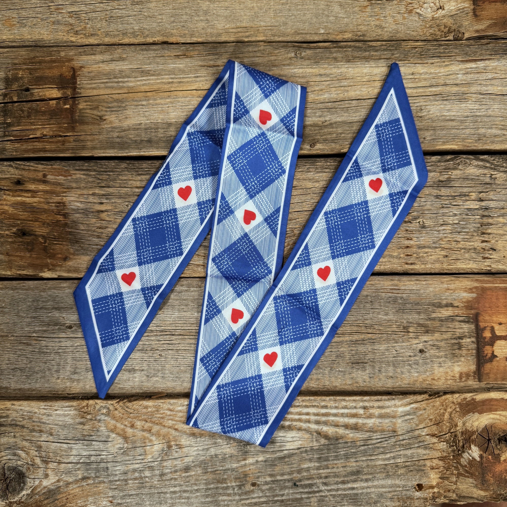 Blue Western Skinny Mini Wild Rag Scarf / Cowgirl Necktie  