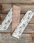 Cream Western Skinny Mini Wild Rag Scarf / Cowgirl Necktie  