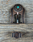 Copper Turquoise Western Concho W103