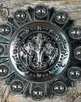 Antique Silver Cross Western Concho W191