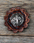 Antique Silver Cross Western Concho W191