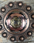 Copper & Gold Flower Western Concho W192