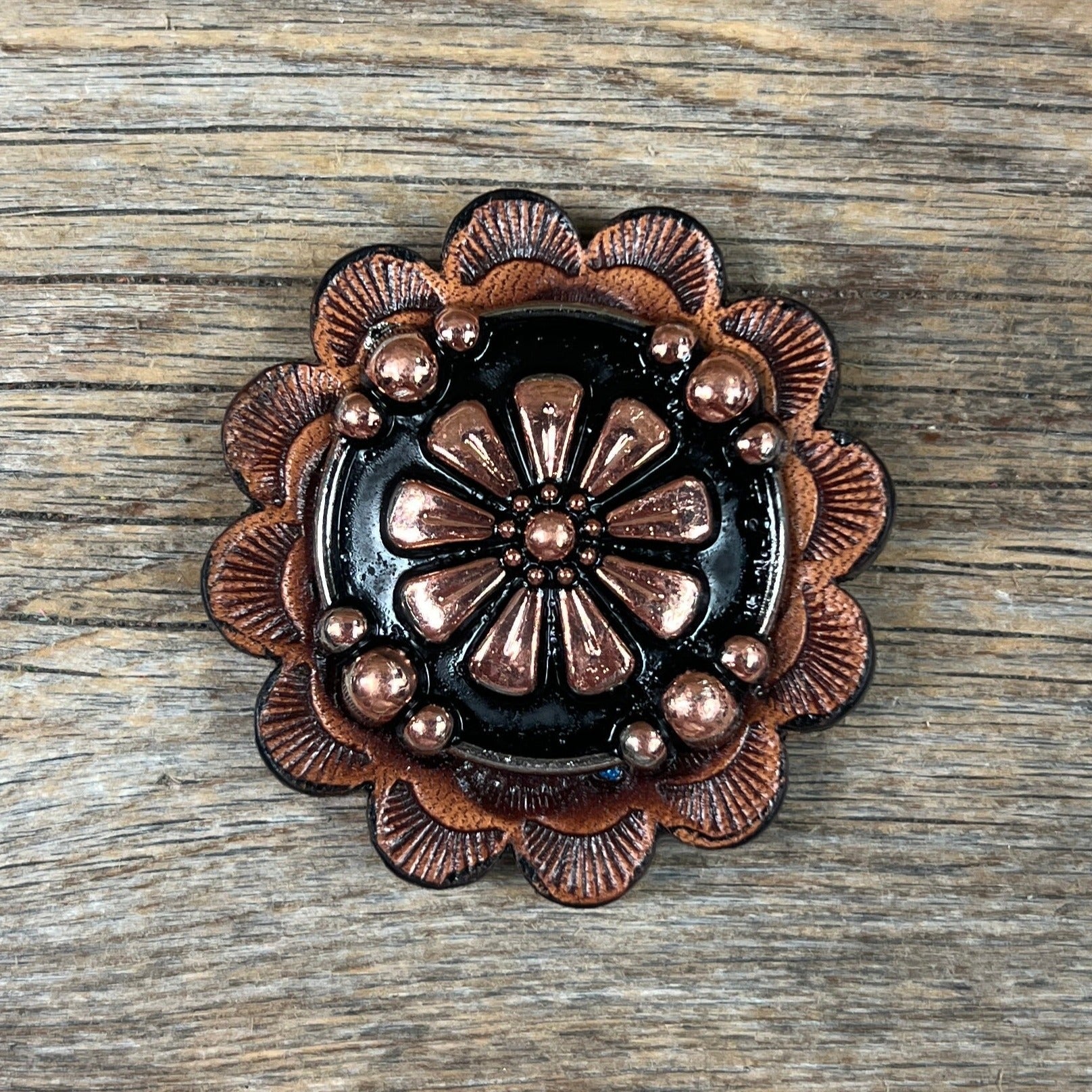 Copper Flower Western Concho W196