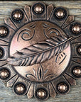 Copper Feather Western Concho W169