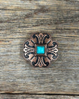 Copper Turquoise Western Concho W141