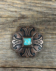 Copper Turquoise Western Concho W141