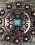 Copper Turquoise Western Concho W141