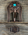 Copper Turquoise Western Concho W141