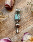 Sterling Silver Blue Dream Turquoise Blossom Pendant –  Handmade by Artist Jason Ogg