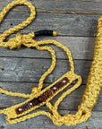 Yellow Mule Tape Rose Halter