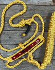 Yellow Mule Tape Rose Halter
