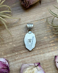 Sterling Silver Black Micarta & Lab Opal Inlay Pendant – Handmade by Artist Shay Pfeiffer