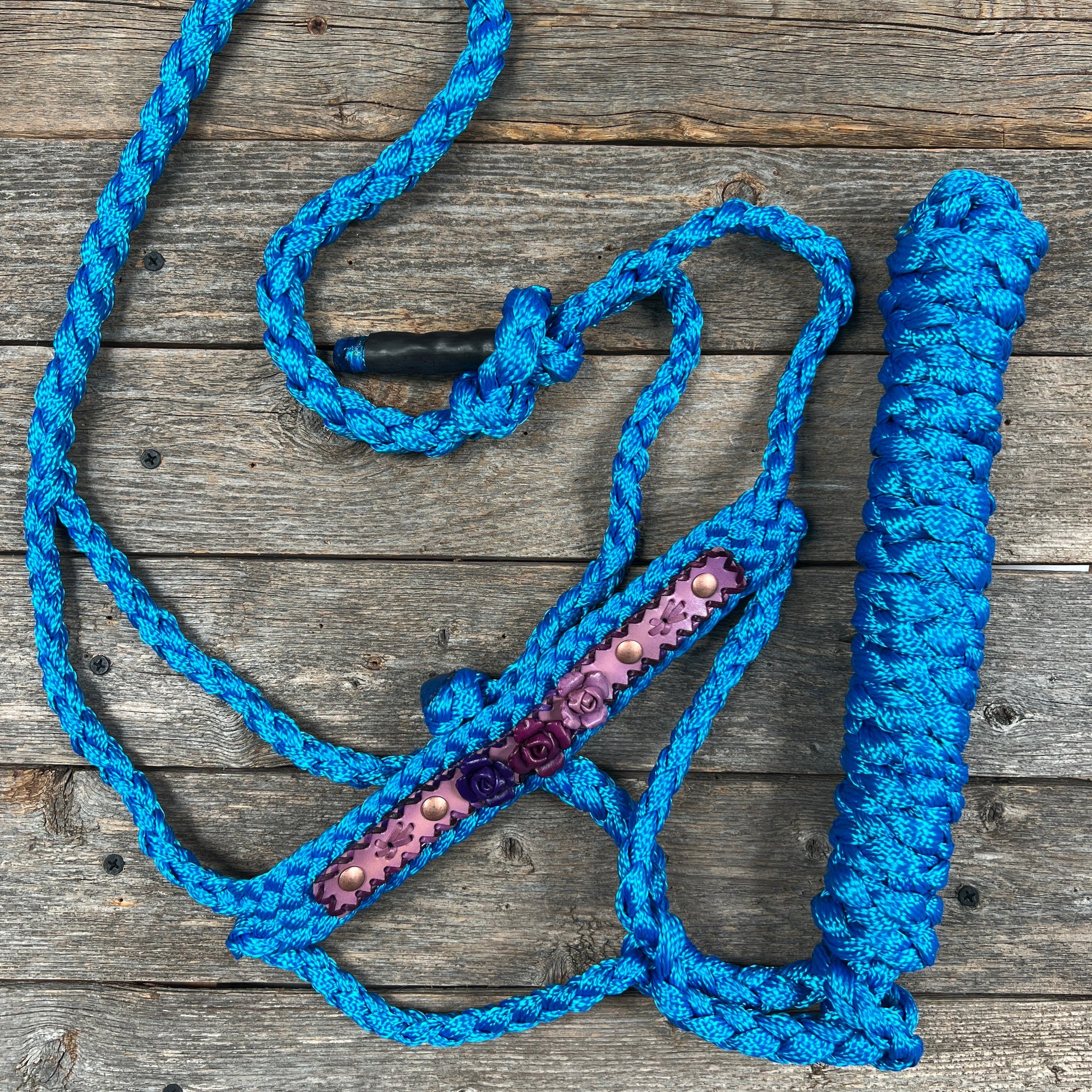 Blue Mule Tape Rose Halter
