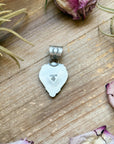 Sterling Silver Orange Spiny Oyster Heart Pendant – Handmade by Artist Shay Pfeiffer