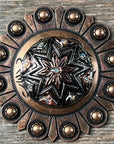 Starburst Antique Silver Western Concho W185