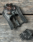 Starburst Antique Silver Western Concho W185
