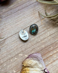 Sterling Silver Rising Phoenix Turquoise Stud Earrings – Handmade by Artist Jason Ogg