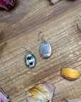 Sterling Silver White Buffalo Dangle Earrings – Handmade by Artist Jason Ogg