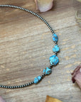 Golden Hills Turquoise & Sterling Silver Pearl Necklace – 16 Inch