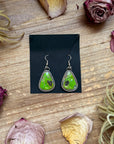 Sterling Silver Sonoran Turquoise Dangle Earrings – Handmade by Artist Jason Ogg