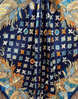 35X35"  Blue Multi-Floral Wild Rag / Scarf WR914X