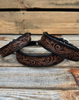 Two Tone Floral Padded Dog Collar 