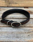 Two Tone Floral Padded Dog Collar 