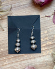 Sterling Silver Tapered Ponca Pearl Dangle Earrings – Artist Jason Ogg