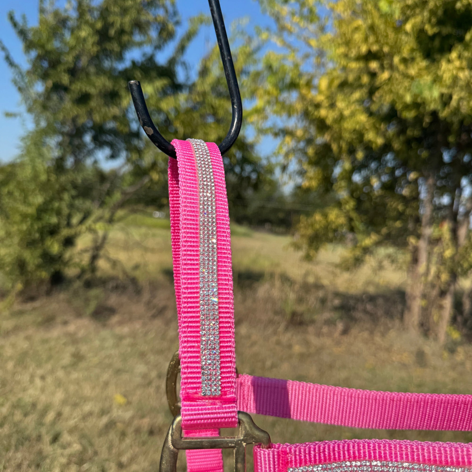 Pink Bling Nylon Horse Halter BNHPINK