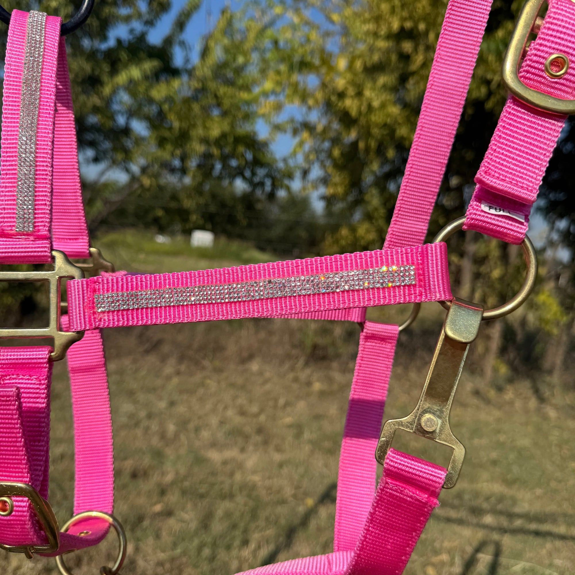 Pink Bling Nylon Horse Halter BNHPINK