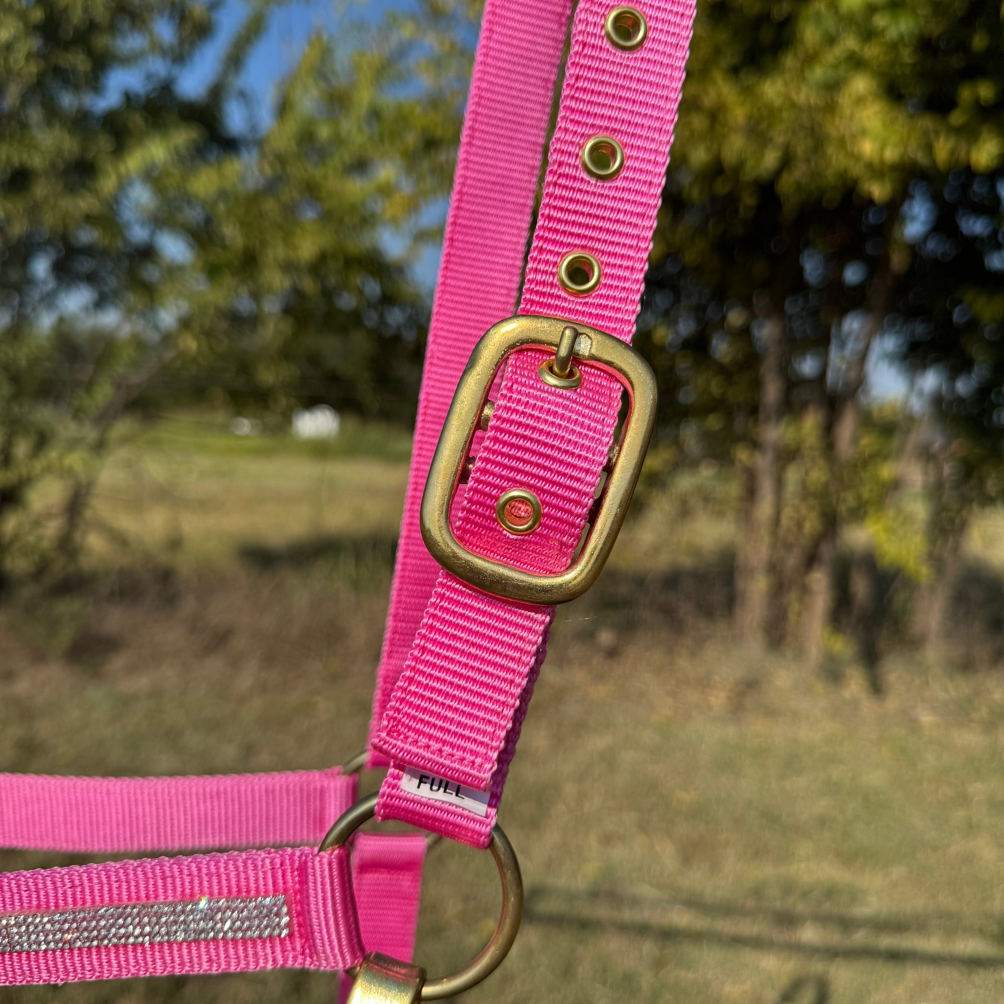 Pink Bling Nylon Horse Halter BNHPINK