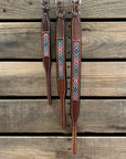 Tooled Peach and Turquoise Leather Beaded Dog Collar 