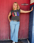 Red, White & Boots Tank