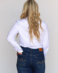 WHITE PERFORMANCE RODEO SHIRT