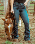 BARREL POCKET BOOTCUT DENIM JEANS (LENGTHS)