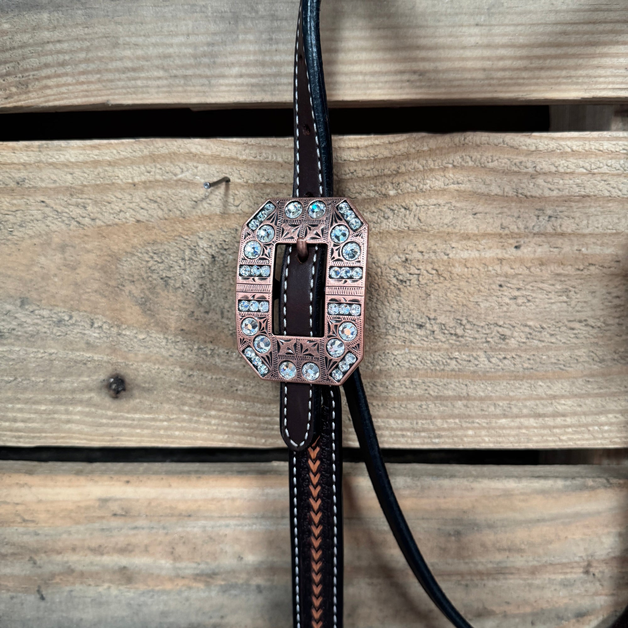 Foxtail Clear One Ear Headstall &amp; Breastcollar Tack Set 