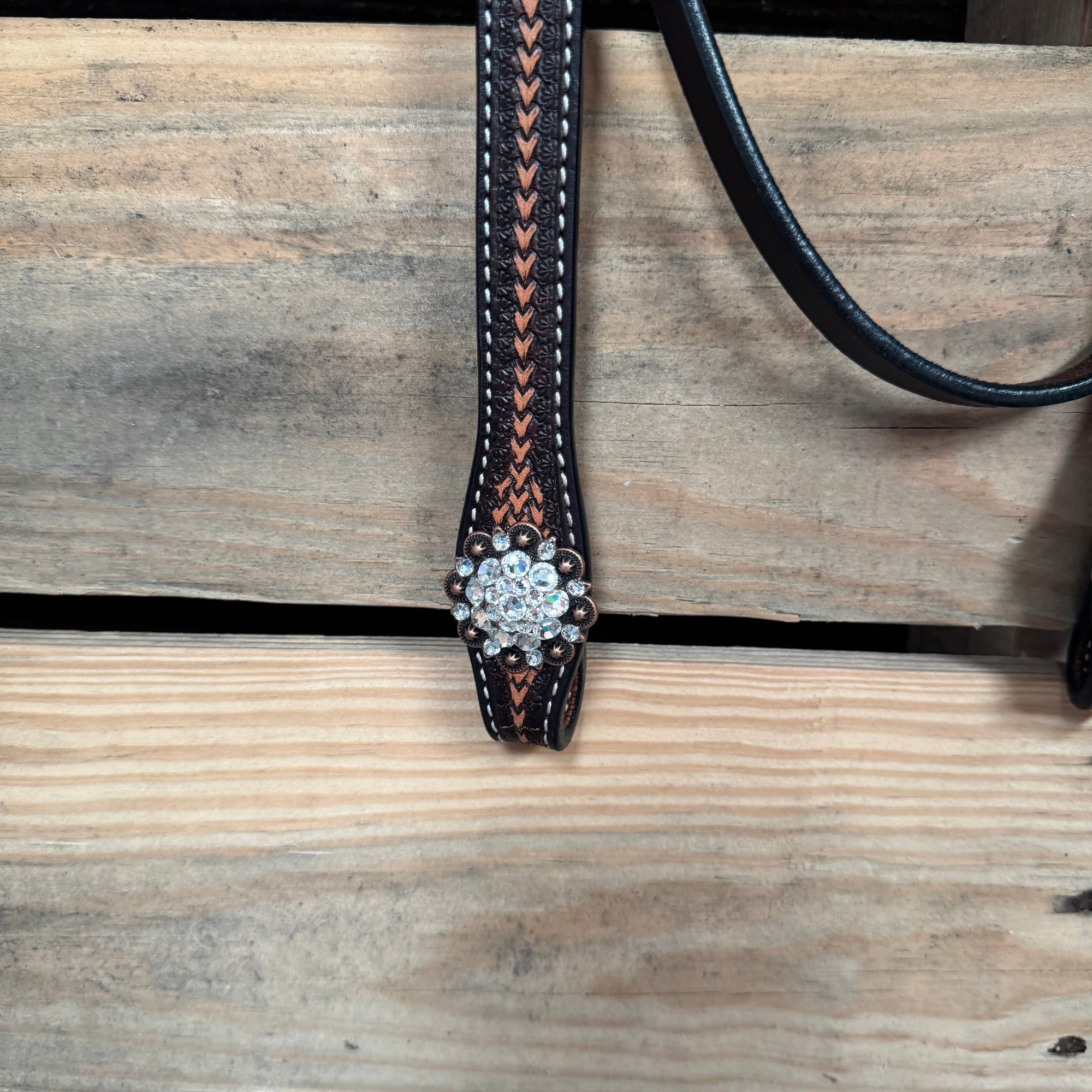 Foxtail Clear One Ear Headstall &amp; Breastcollar Tack Set 