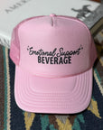 Emotional Support Beverage Pink Trucker Hat
