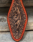Two Tone Leather Hand Painted Key Chain