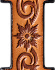 Monogrammed Initial Western Leather Look Saddle Longhorn Cowboy Cowgirl Kitchen Dish Towels Made in America
