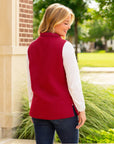 Quilted Zip-Up Vest with Pockets