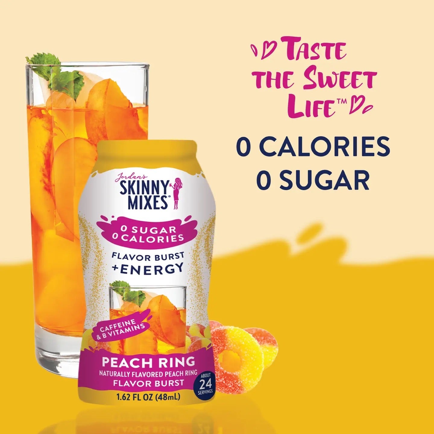 SUGAR FREE Flavor Burst -Peach Ring + Energy