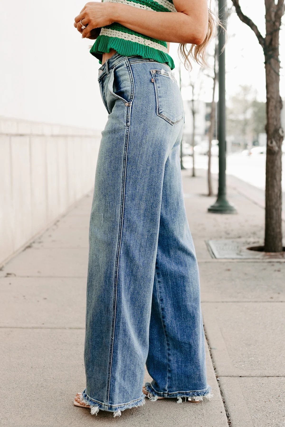 JUDY BLUE HIGH WAIST RETRO WIDE LEG 82648