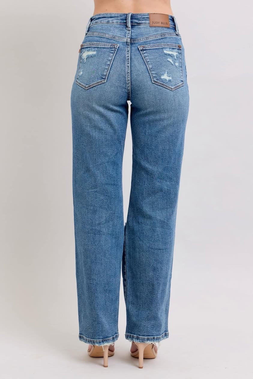 Judy Blue straight leg distressed 88447