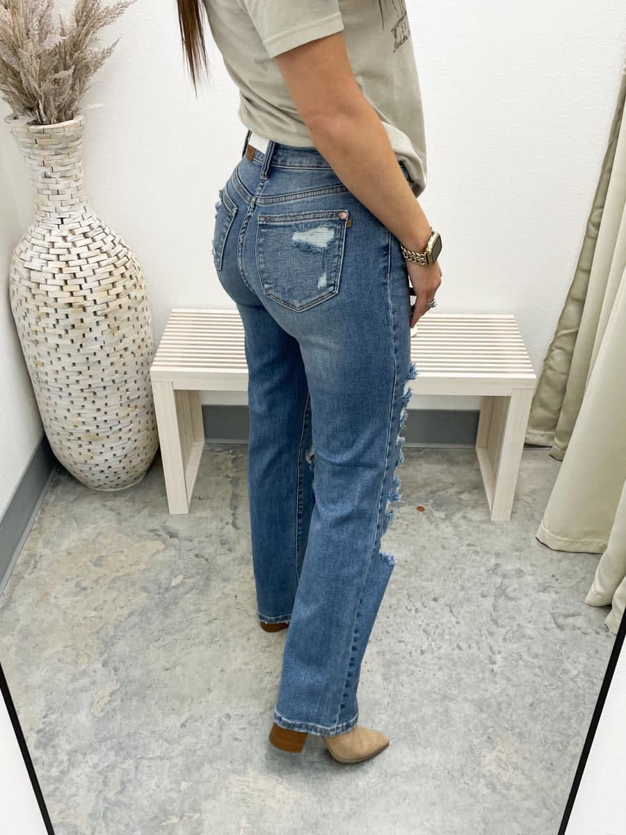 Judy Blue straight leg distressed 88447