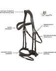 ExionPro 'Ursa' Anatomic Dressage Bridle With Reins