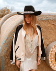 Cream and Black Jacket