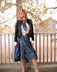 Denim Rose Skirt