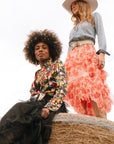 Floral Black Button Up